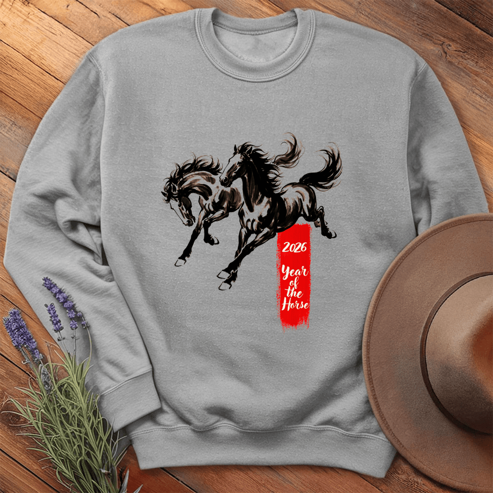 Year Of The Horse 4 - Sweatshirt - Sport Grey