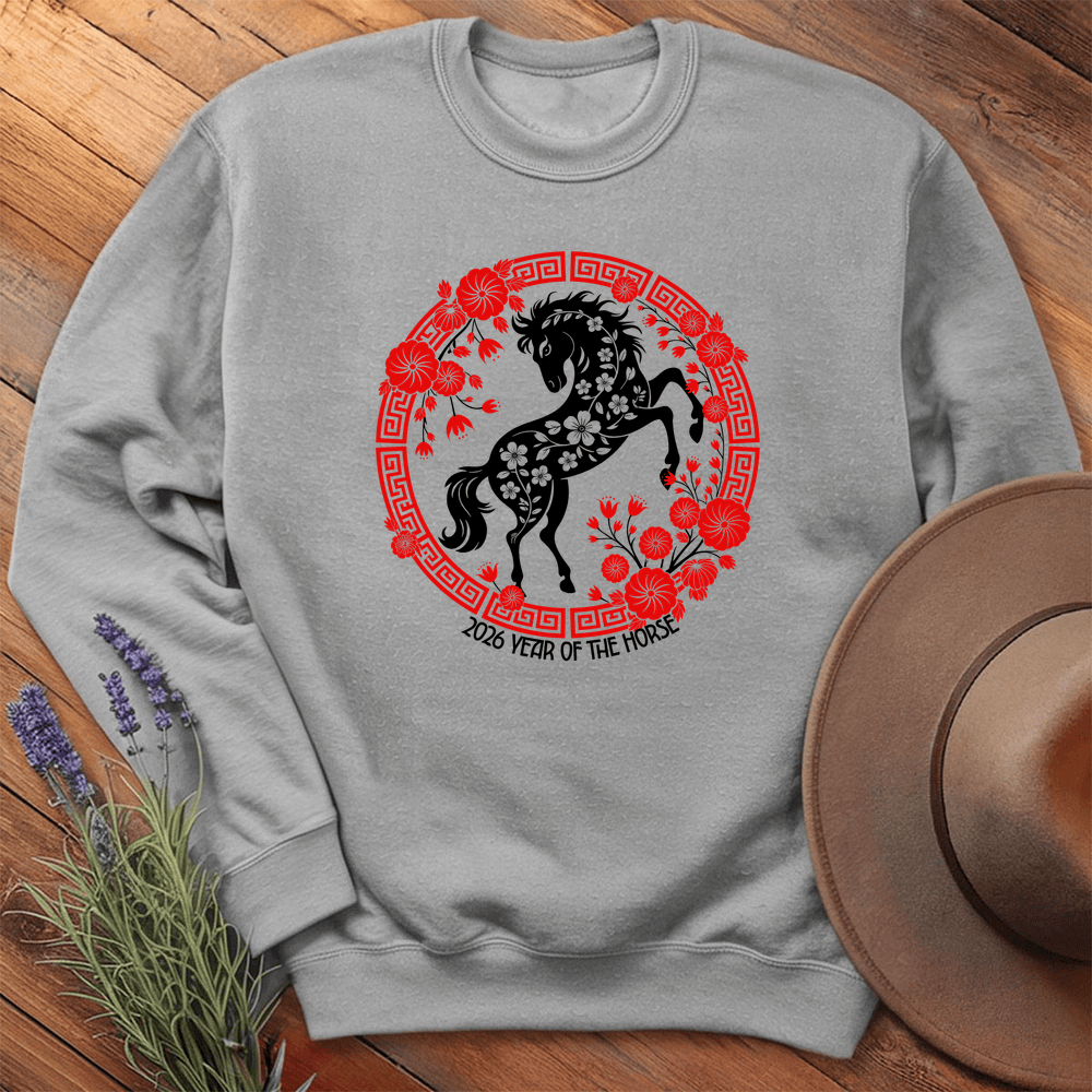 Year Of The Horse 9 - Sweatshirt - Sport Grey