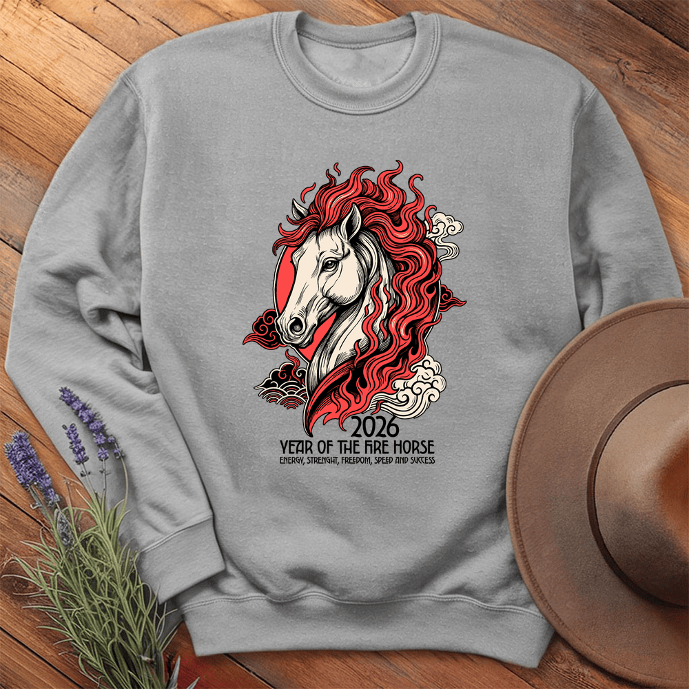 Year Of The Horse 11 - Sweatshirt - Sport Grey