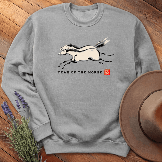 Year Of The Horse 12 - Sweatshirt - Sport Grey