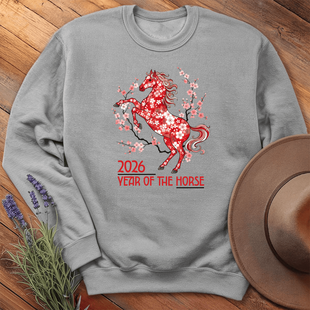Year Of The Horse 5 - Sweatshirt - Sport Grey