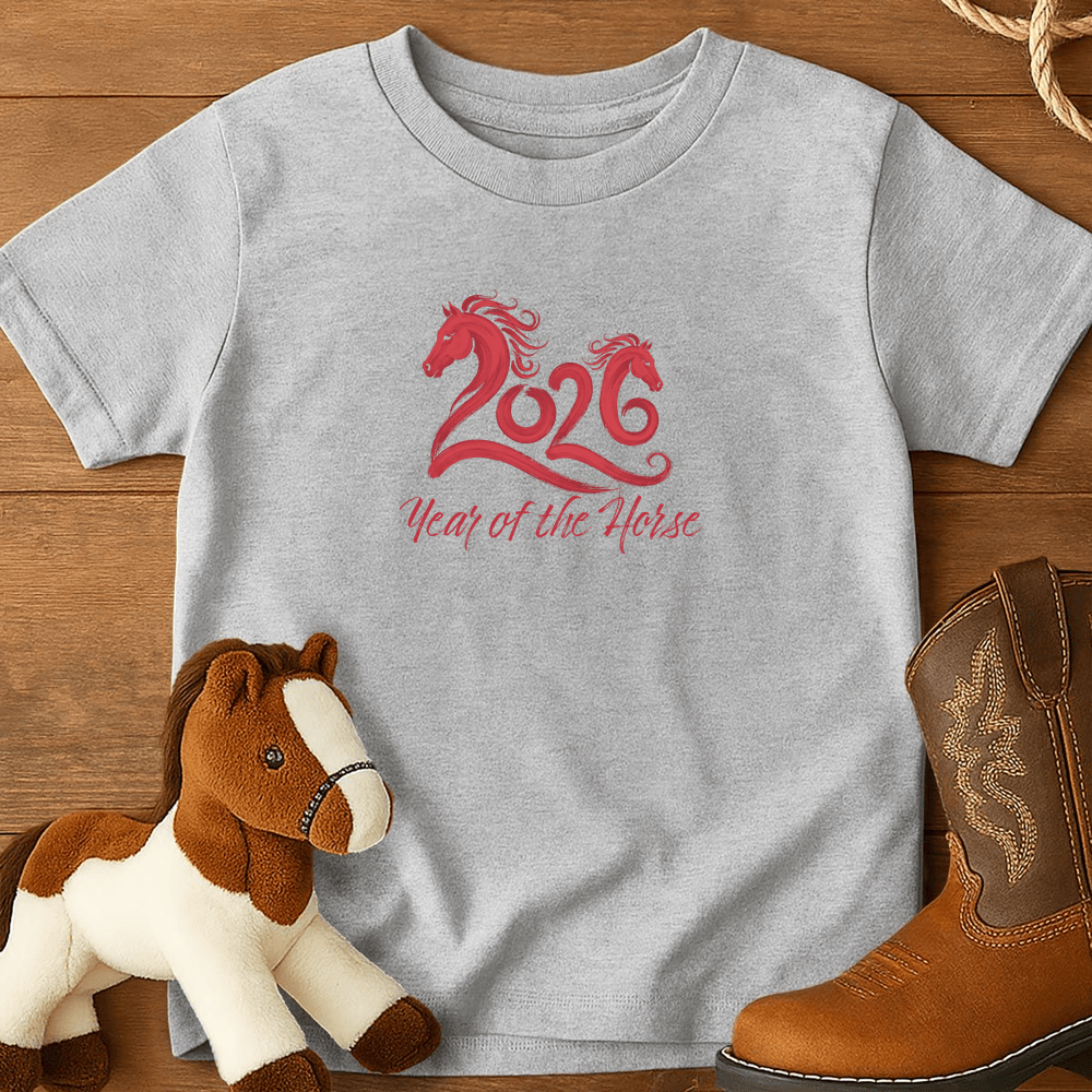 Year Of The Horse 3 - Youth Shirt - Sport Grey