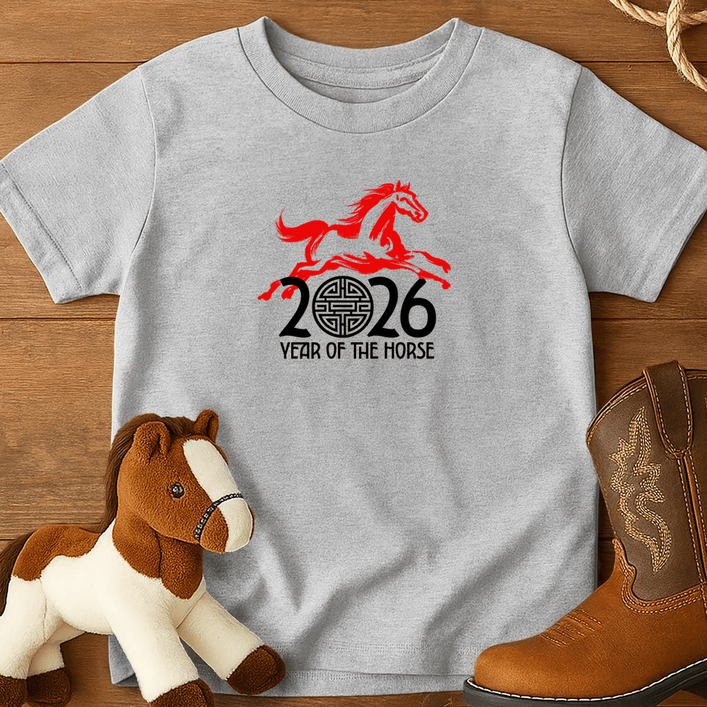 Year Of The Horse 10 - Youth Shirt - Sport Grey
