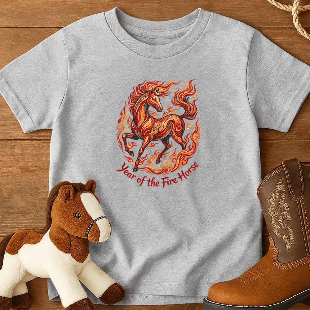 Year Of The Fire Horse 8 - Youth Shirt - Sport Grey