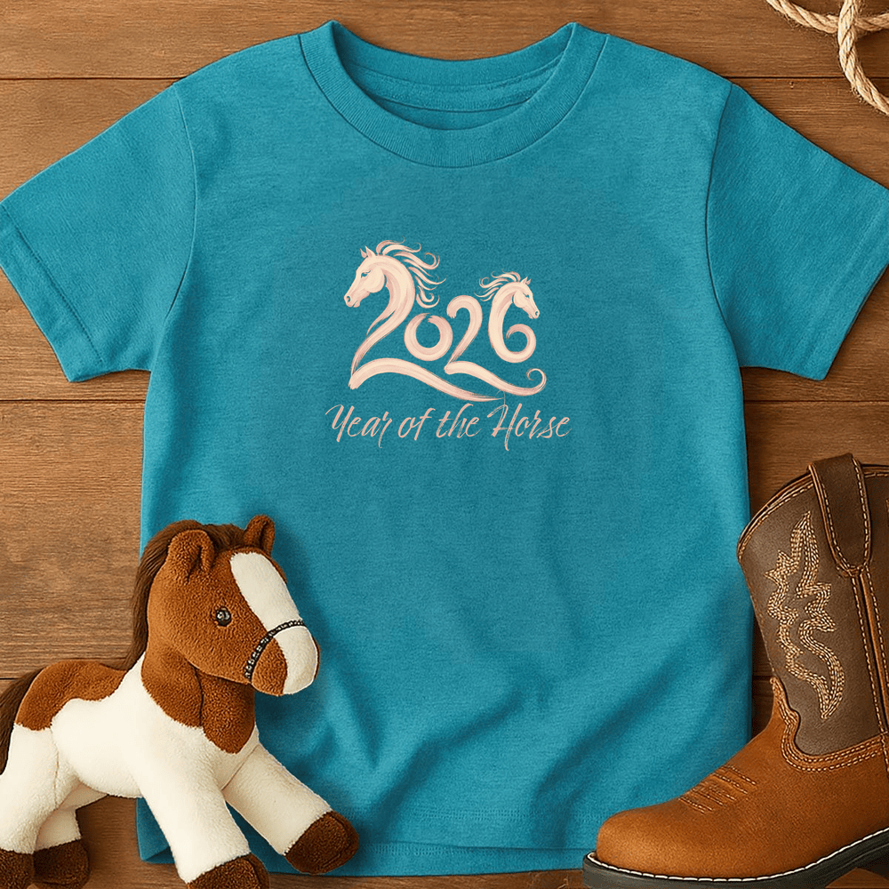 Year Of The Horse 3 - Youth Shirt - Tropical Blue
