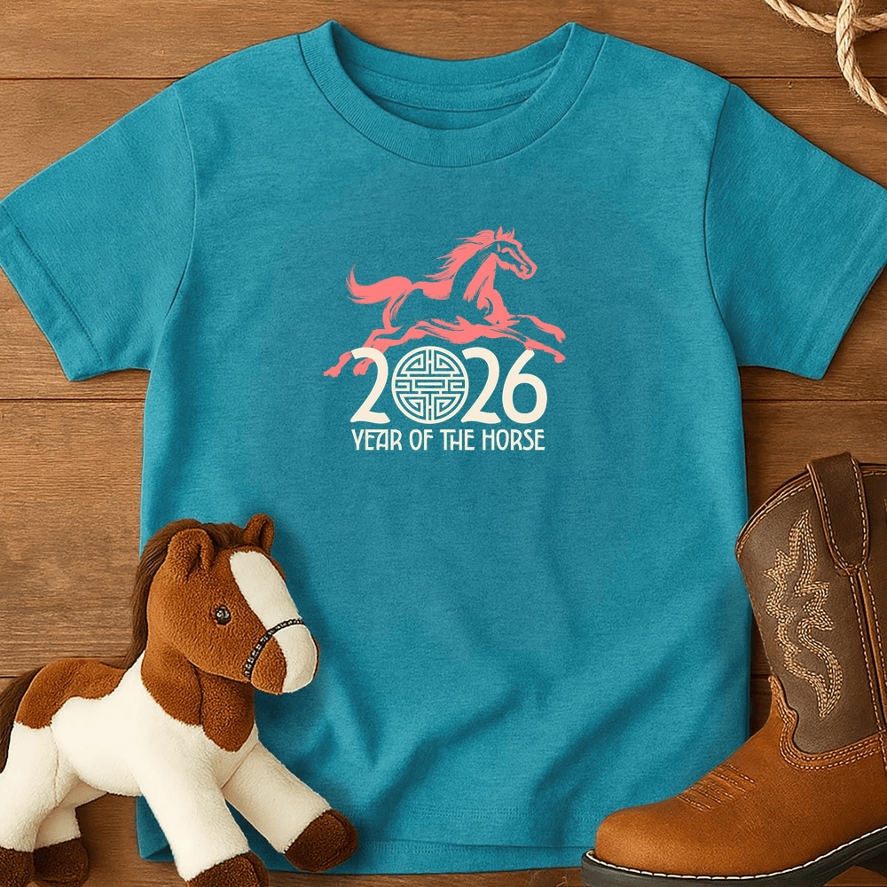 Year Of The Horse 10 - Youth Shirt - Tropical Blue
