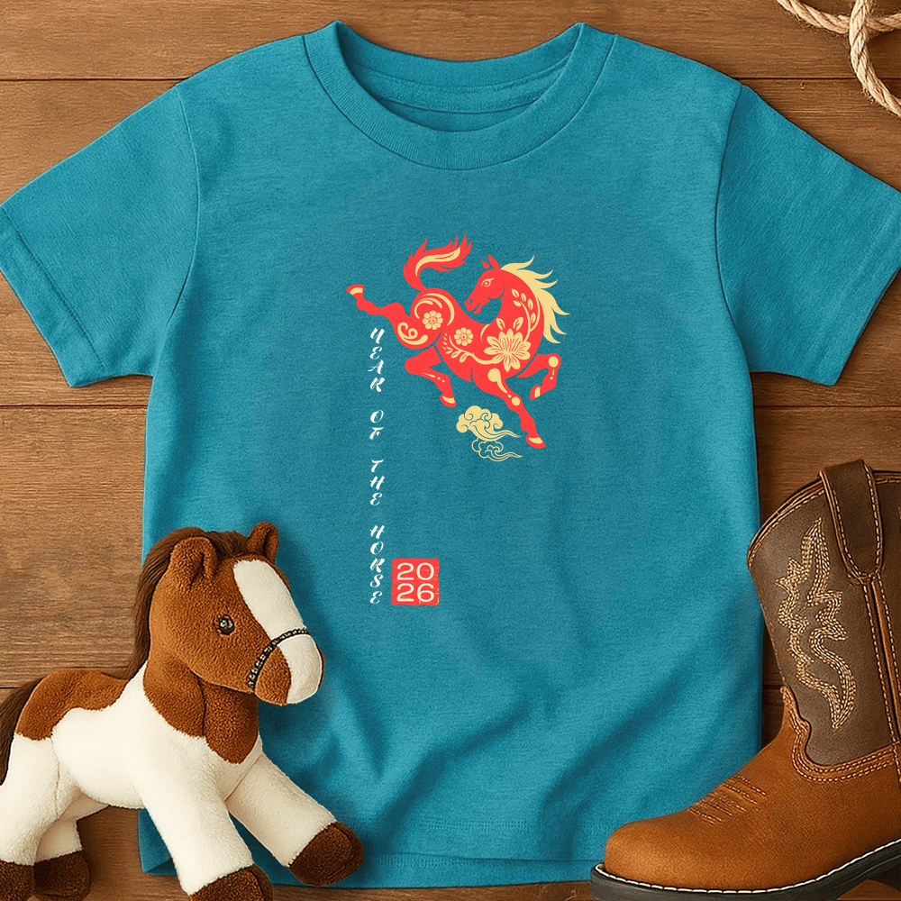 Year Of The Horse 6 - Youth Shirt - Tropical Blue