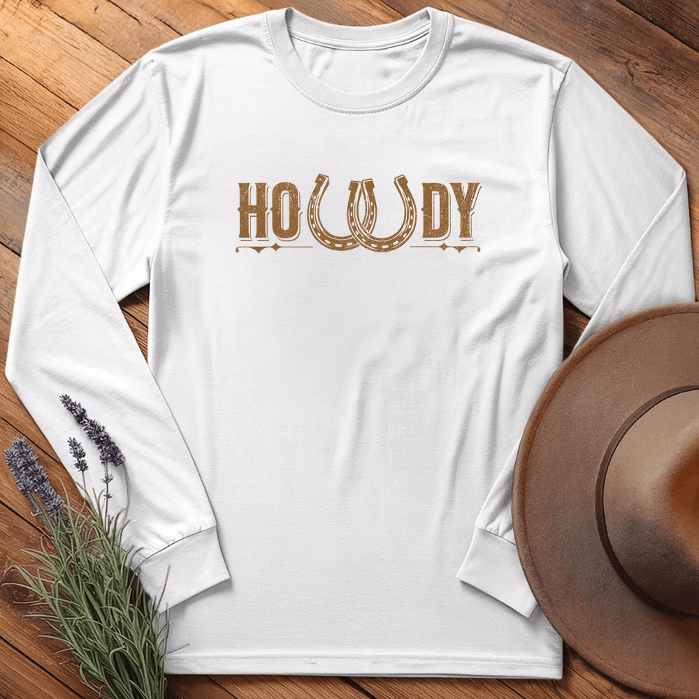 Howdy Tee - Long Sleeves - White