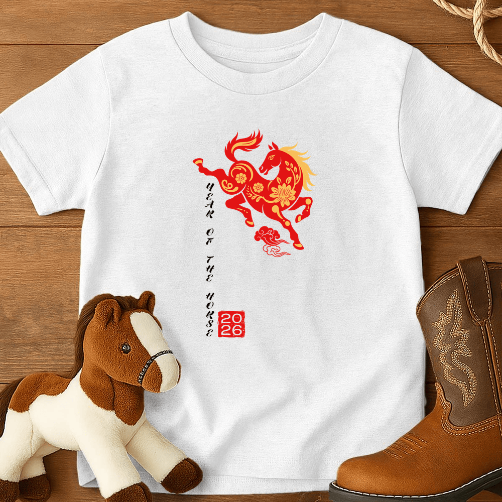 Year Of The Horse 6 - Youth Shirt - White