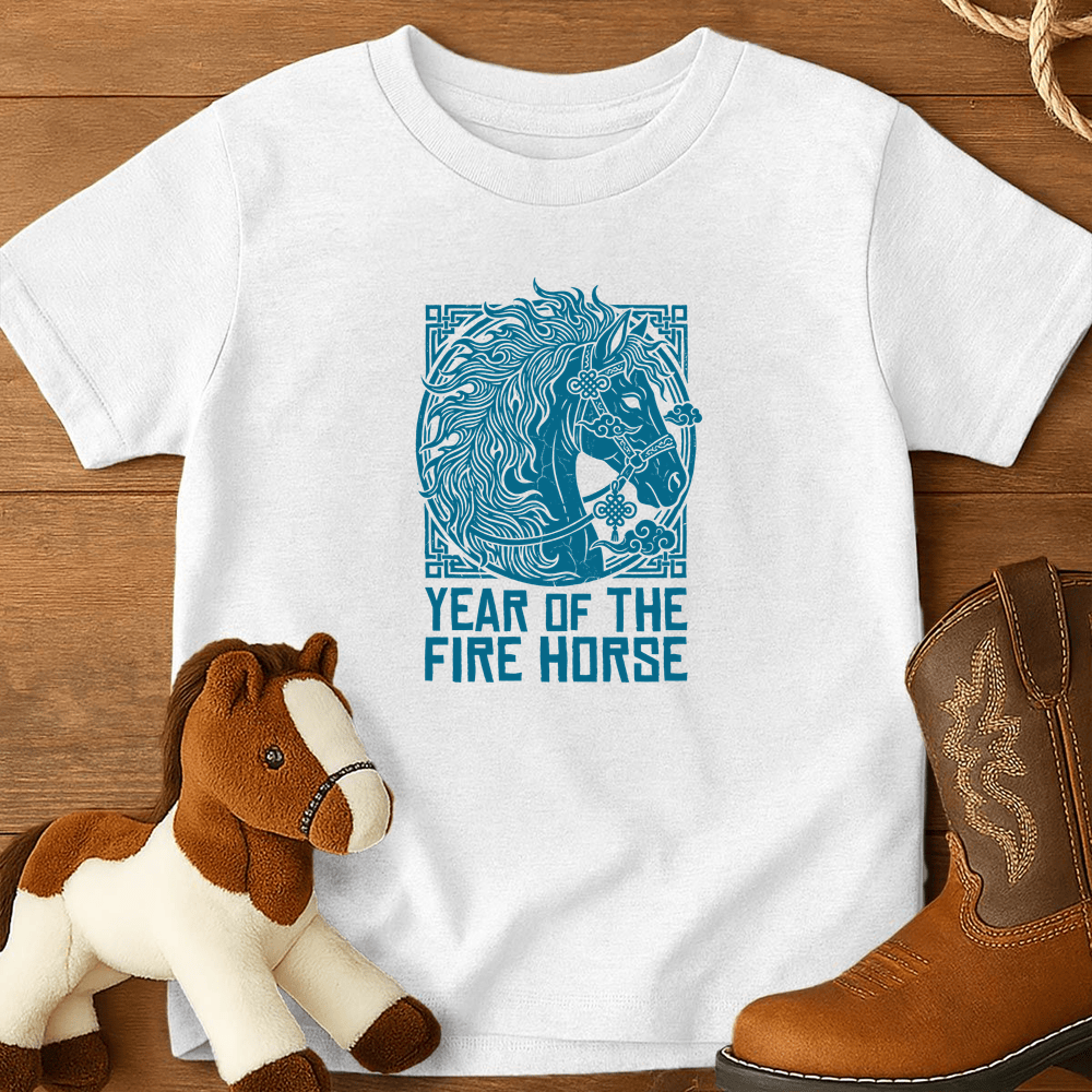 Year Of The Fire Horse 11 - Youth Shirt - White