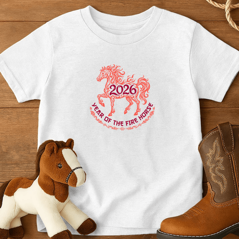 Year Of The Fire Horse 4 - Youth Shirt - White