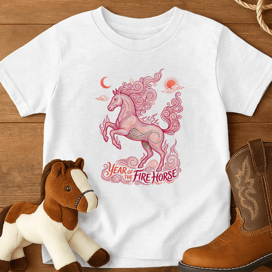 Year Of The Fire Horse 11 - Youth Shirt - White